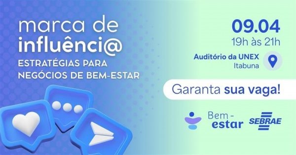 Imagem do evento Marca de Influência – Estratégia para Negócios de Bem-Estar