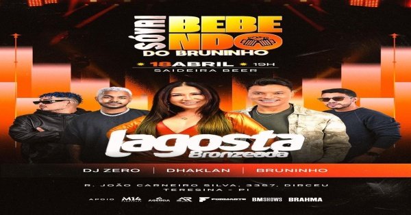 Imagem do evento SÓ VAI BEBENDO COM LAGOSTA BRONZEADA