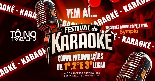 Imagem do evento Festival de Karaokê | 02ABR (QUI) | Tô no Trabalho
