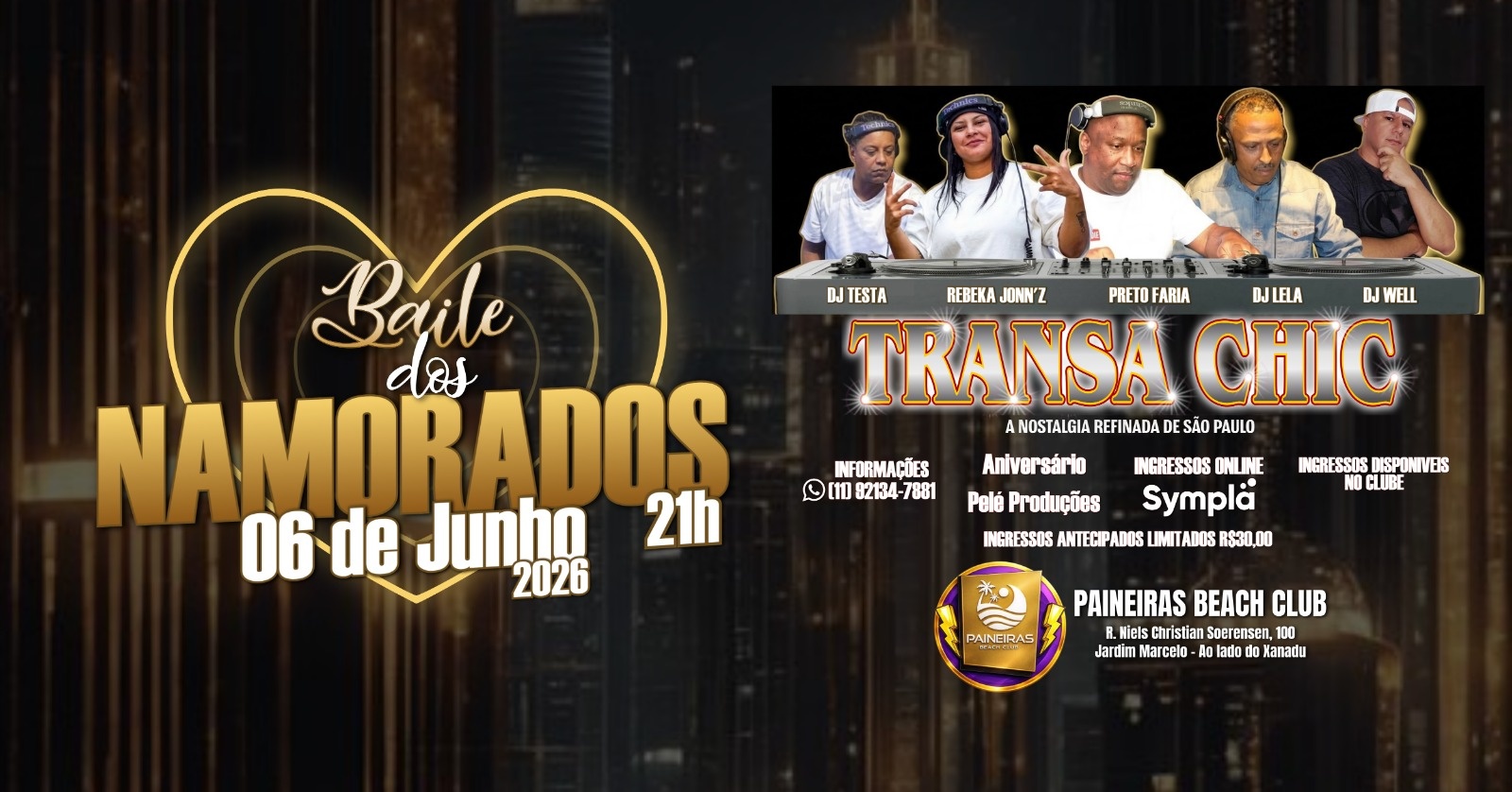 Baile dos Namorados TransaChic A Nostalgia Refinada de São Paulo - São Paulo, SP