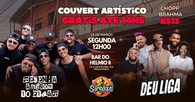 Resenha dos Amigos do Edgar e Deu Liga no Sambaqui - Belo Horizonte, MG