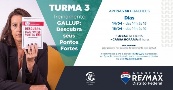 Imagem do evento GALLUP - DESCUBRA SEUS PONTOS FORTES!