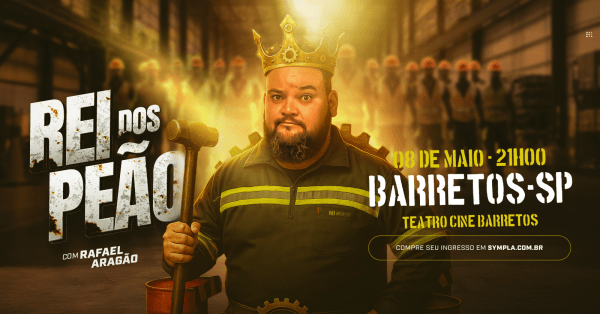 Imagem do evento RAFAEL ARAGÃO em BARRETOS/SP - REI DOS PEÃO - STAND UP COMEDY