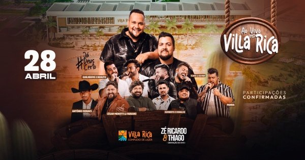 Imagem do evento Zé Ricardo & Thiago Ao Vivo no Villa Rica - Gravação DVD