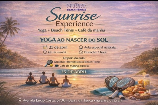 Imagem do evento Sunrise Experience - Yoga - Beach Tennis - Café da Manha