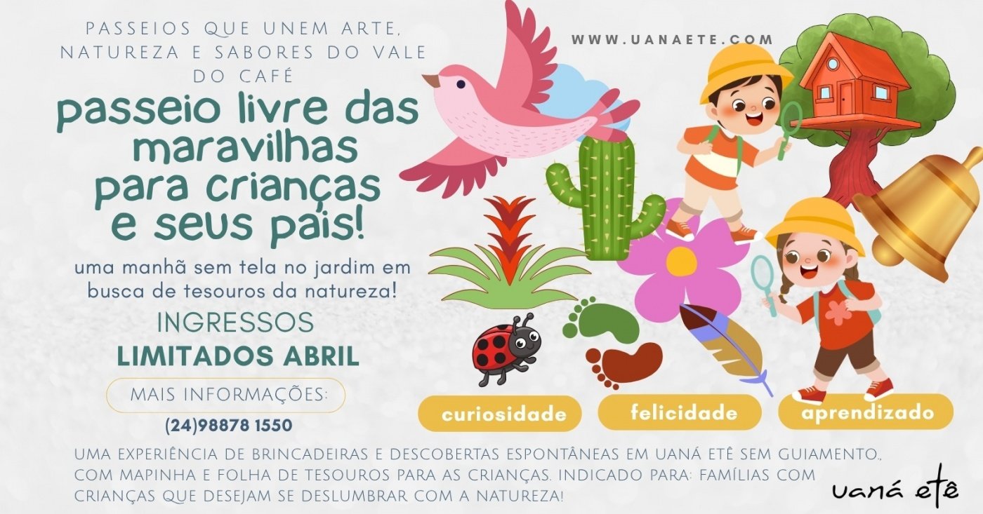 PASSEIO LIVRE DAS MARAVILHAS: INGRESSO FAMÍLIA COM CRIANÇAS - 02 A 06 DE MARÇO 2026