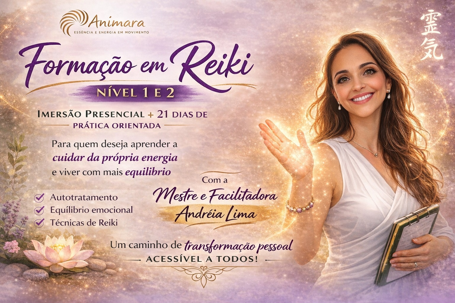 Reiki - (REIKI.21 - Usui) Imersão Presencial em Reiki Nível 1 e 2