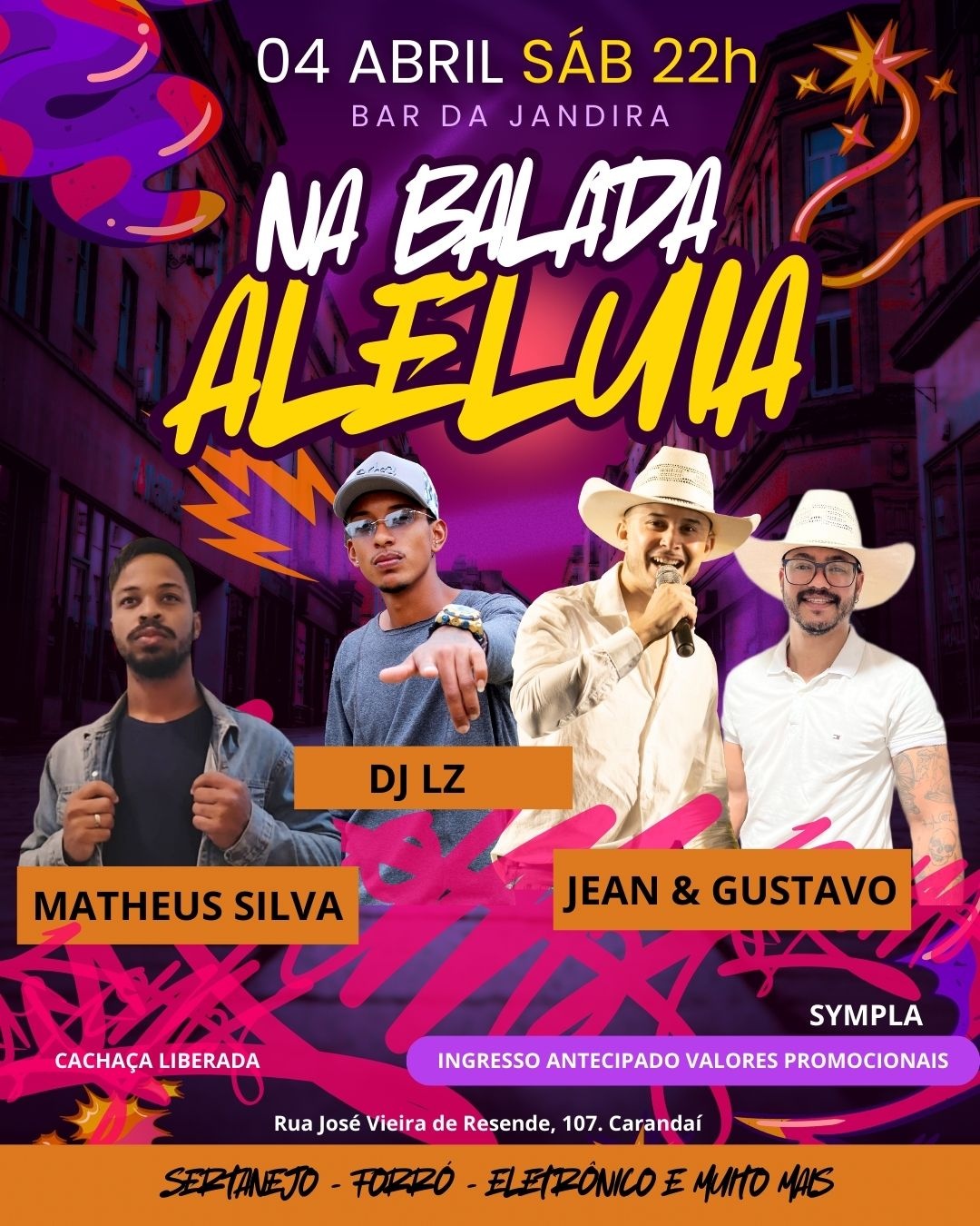 Na balada Aleluia - Carandaí, MG