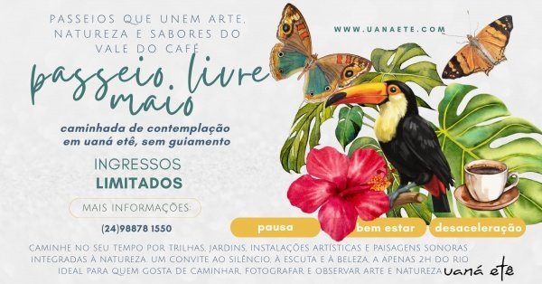 Imagem do evento PASSEIO LIVRE ADULTO - CAMINHADA DE CONTEMPLAÇÃO EM UANÁ ETÊ - 28 DE MAIO A 01 DE JUNHO DE 2026