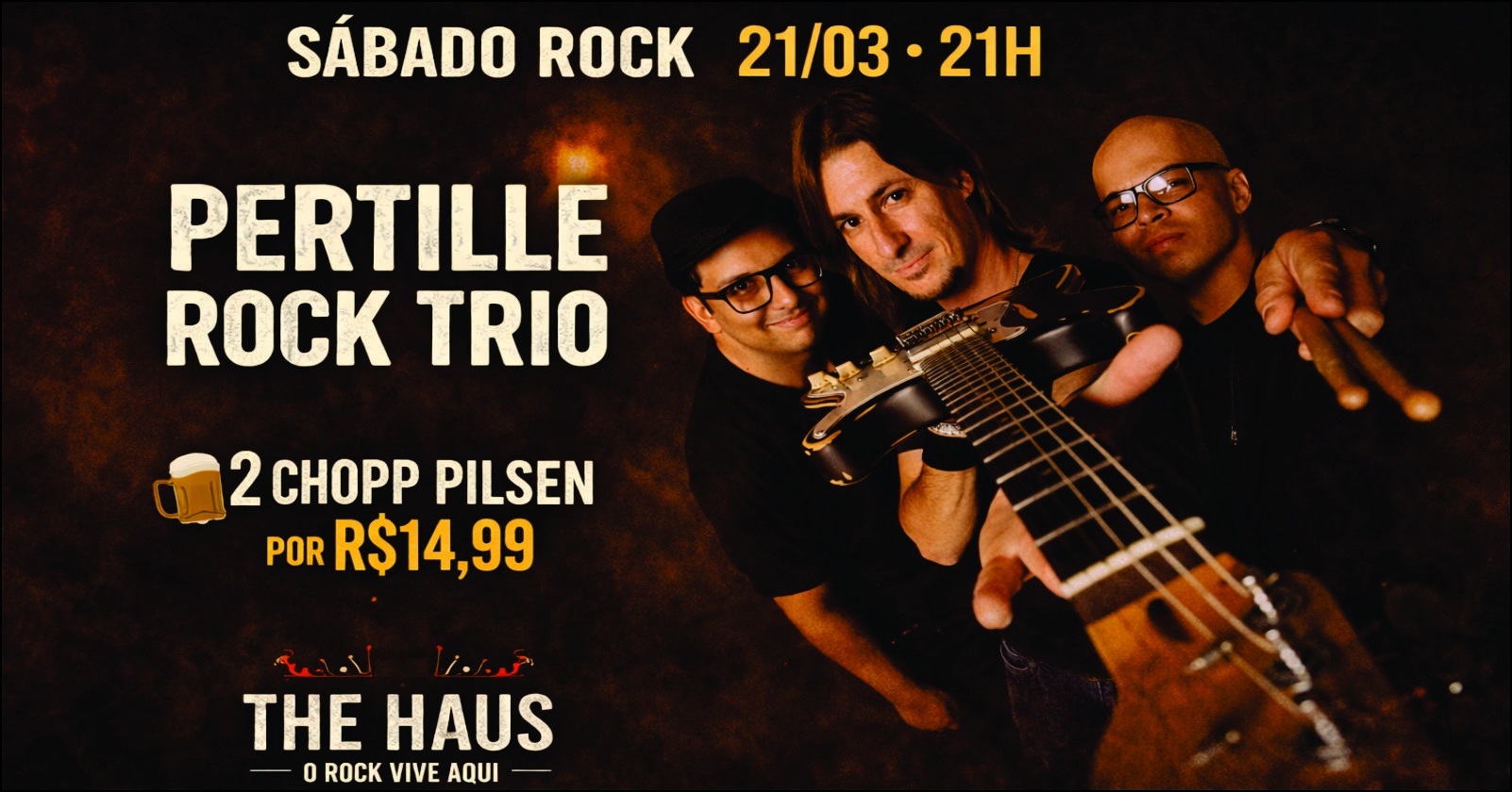 SÁBADO ROCK - PERTILLE ROCK TRIO (Ao Vivo) - Rio Verde, GO