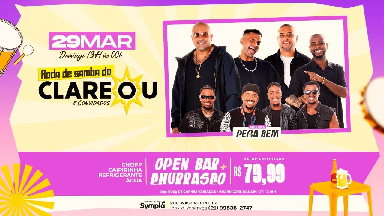 CLAREOU / CHURRASCADA / OPEN BAR / GRUPO PEGA BEM