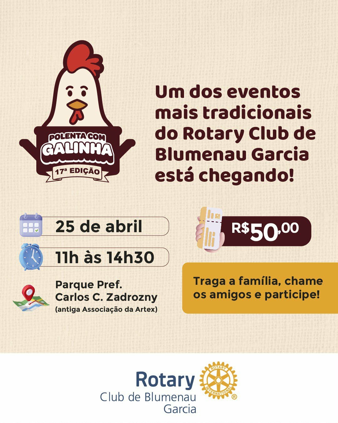 Polenta Com Galinha - 17º Edição - Blumenau, SC