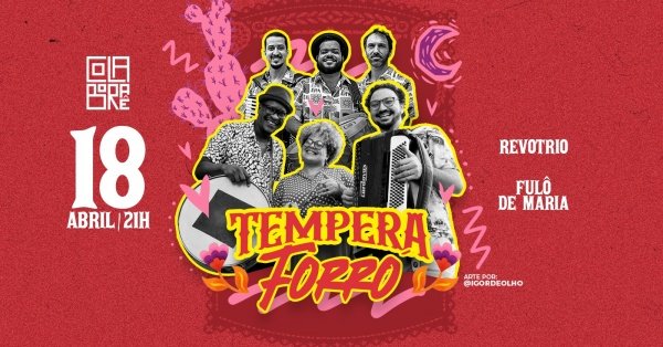 Imagem do evento Tempera Forró na Colaboraê - Revotrio e Fulô de Maria