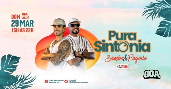 Imagem do evento PURA SINTONIA - SAMBA & PAGODE - GOA