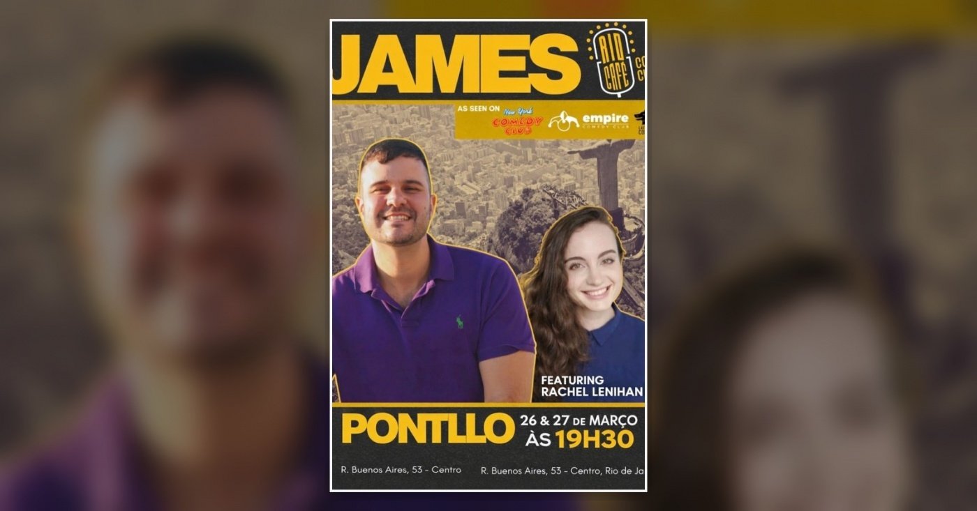 JAMES PONTILLO - DIRETAMENTE DE NOVA YORK . NO RIO CAFÉ COMEDY CLUB - SHOW EM INGLÊS.