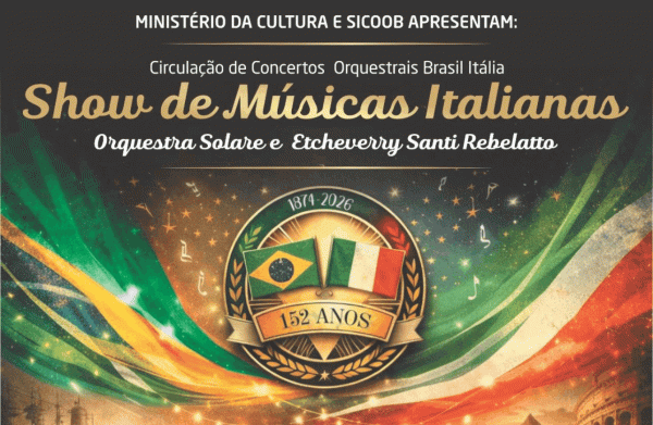 Imagem do evento Circulação de Concertos Orquestrais - Show de Músicas Italianas