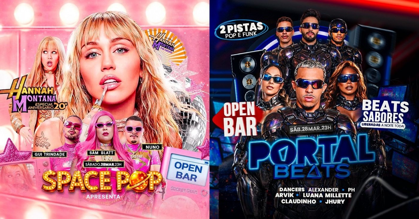 28/03 - PORTAL RIO feat SPACE POP - ESPECIAL HANNAH MONTANA NA PISTA POP - MEGA OPEN BAR