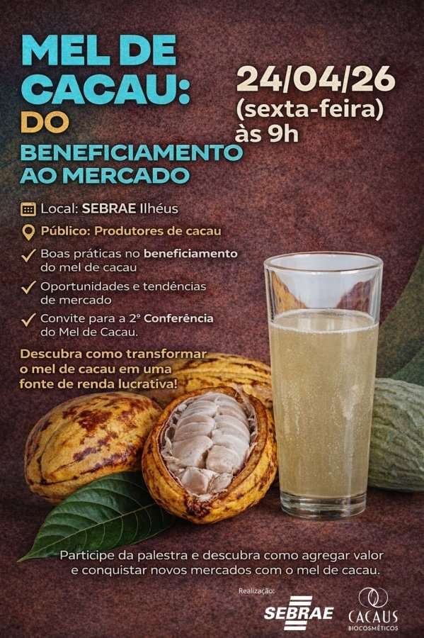 Imagem do evento Mel de Cacau: Do Beneficiamento ao Mercado