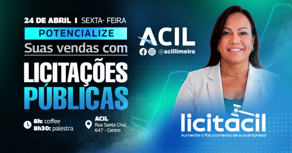 Imagem do evento PALESTRA LICITACIL |  POTENCIALIZE SUAS VENDAS COM LICITAÇÕES PÚBLICAS