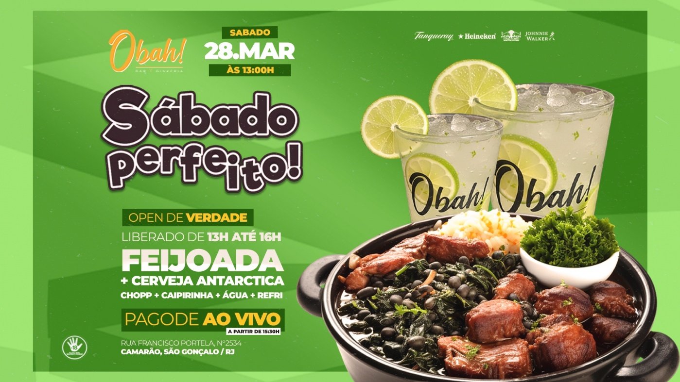 SÁBADO PERFEITO 28/03 | FEIJOADA | CERVEJA | PAGODE