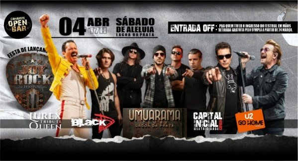 Imagem do evento FESTA LANÇAMENTO JOY ROCK - LAGOA DA PRATA