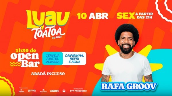 Imagem do evento LUAU TÔA TÔA - 10/04/2026 - SEXTA-FEIRA