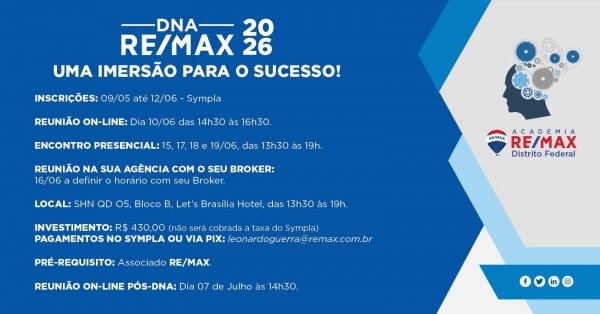 Imagem do evento DNA  RE/MAX 2026 - UMA IMERSÃO PARA O SUCESSO!