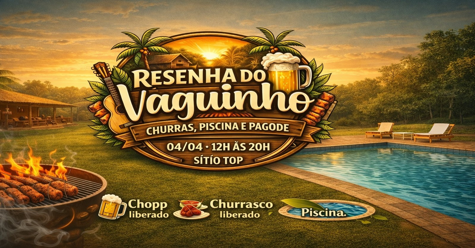 RESENHA DO  VAGUINHO - CHURRAS, PISCINA E PAGODE! - Belo Horizonte, MG