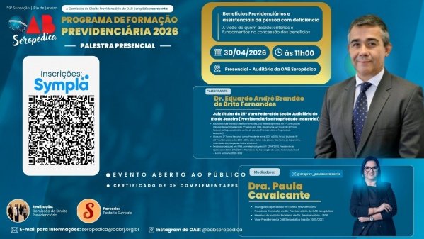 Imagem do evento Benefícios Previdenciários e assistenciais da pessoa com deficiência
