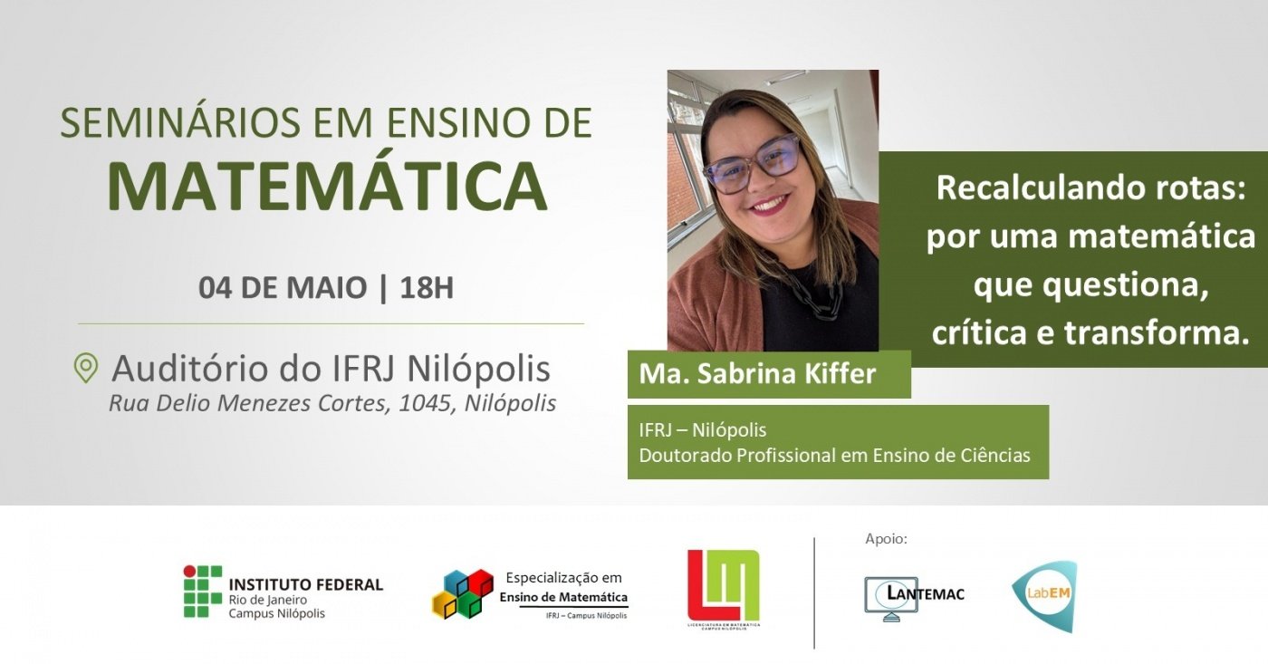Recalculando rotas: por uma matemática que questiona, critica e transforma