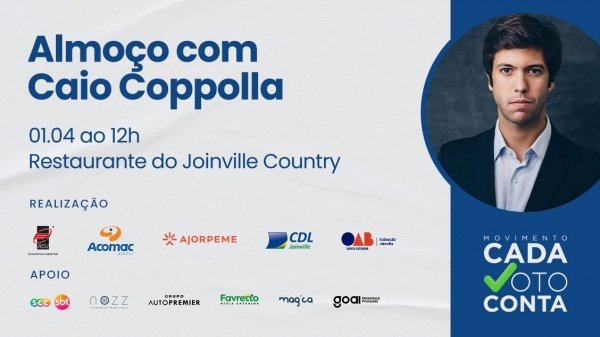 Imagem do evento Almoço com Caio Coppolla - Movimento Cada Voto Conta