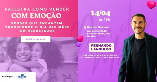 Imagem do evento Vendas que Encantam - Itabuna - Dia D Sebrae