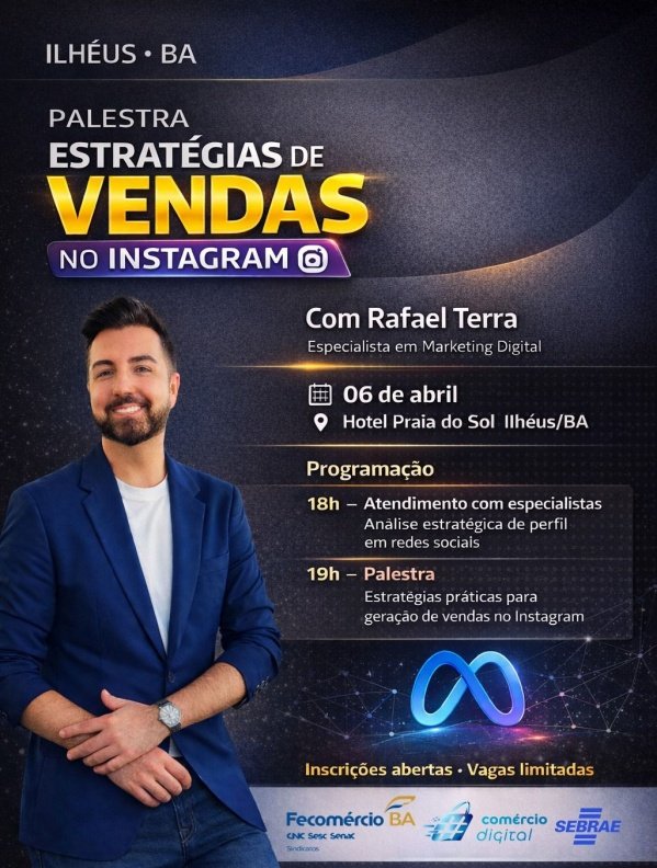 Imagem do evento Palestra Estratégias de Vendas para o Instagram