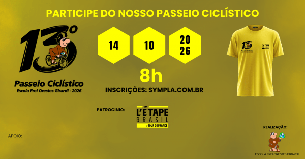 Imagem do evento XIII Passeio Ciclístico - Escola Frei Orestes 2026