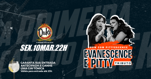 Imagem do evento Duke Pub - Show c/ PITTYESCENCE - Sexta-feira - 10/04