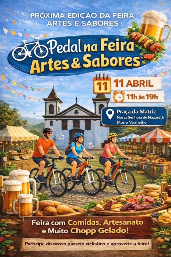 Imagem do evento FEIRA ARTES E SABORES DE MORRO VERMELHO - EDIÇÃO ESPECIAL PEDAL NA FEIRA