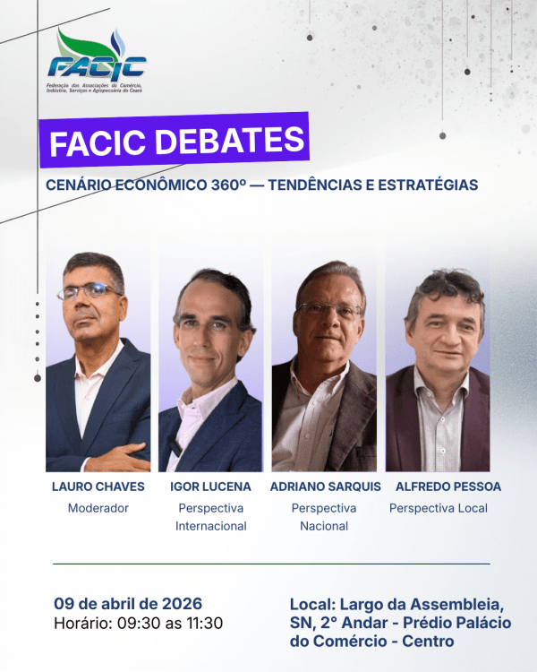 Imagem do evento FACIC Debates: Cenário Econômico 360º  Tendências e Estratégias