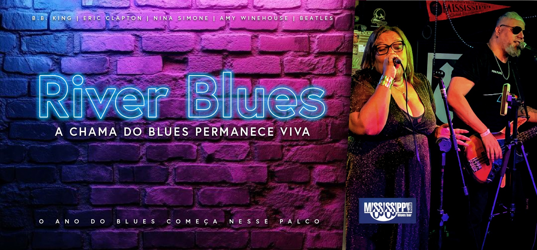 A CHAMA DO BLUES PERMANECE VIVA. - Banda River Blues ao vivo no Mississippi Delta Blues Bar - Rio de Janeiro, RJ