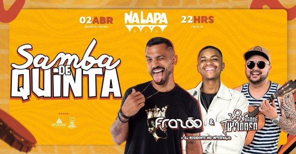 Imagem do evento SAMBA DE QUINTA NALAPA
