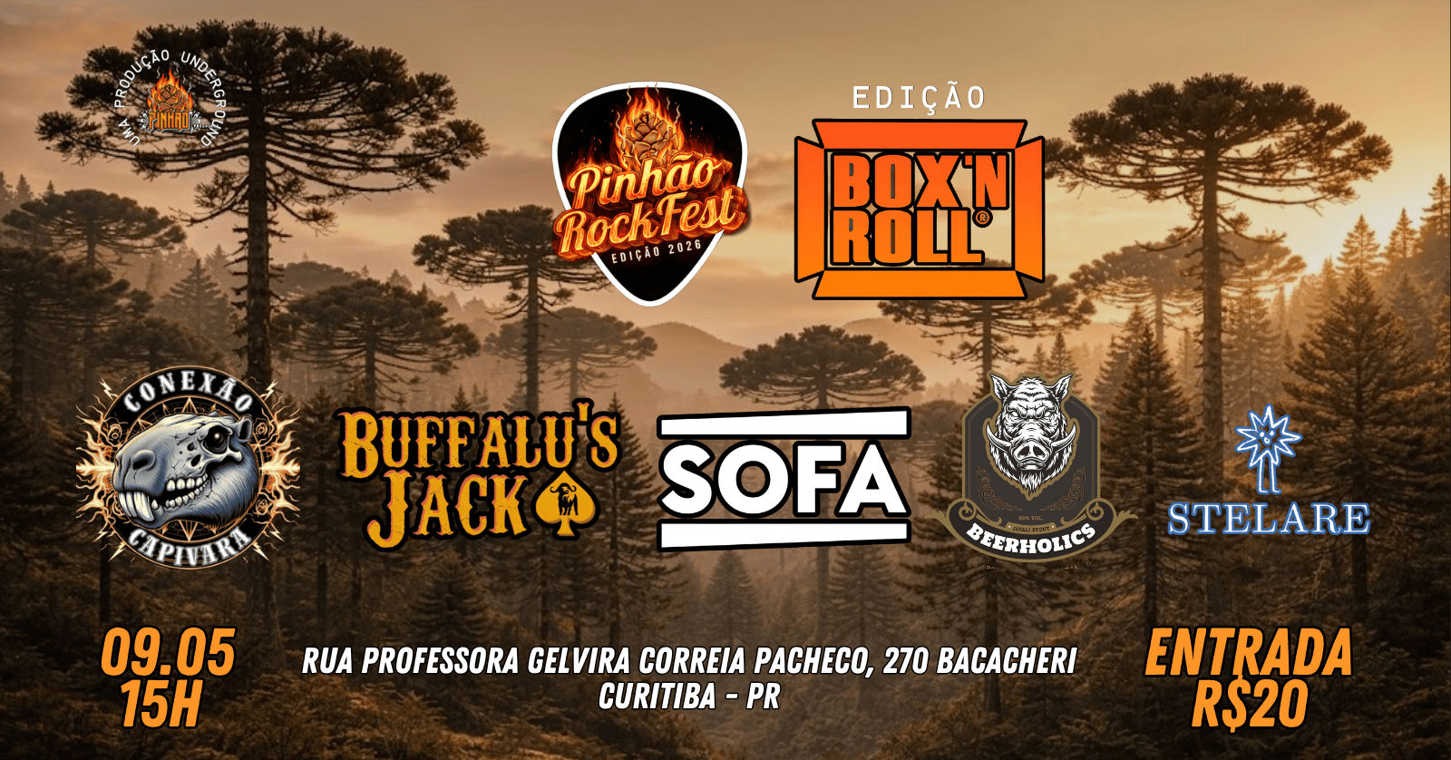 Pinhão RockFest 2026 - Edição Box'n Roll