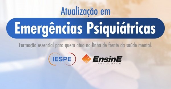 Imagem do evento Atualização em Emergências Psiquiátricas