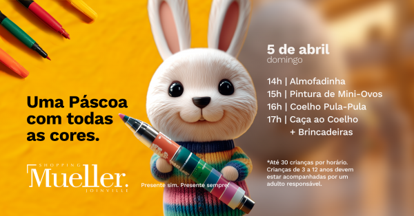 Imagem do evento Oficinas de Páscoa no Mueller | 05/04
