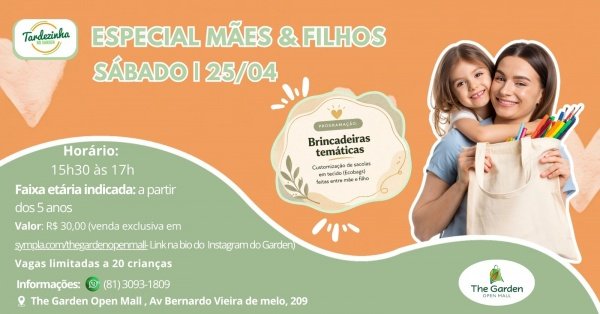 Imagem do evento 25/04/26  OFICINA MÃES & FILHOS  + BRINCADEIRAS COM A RECREARTE