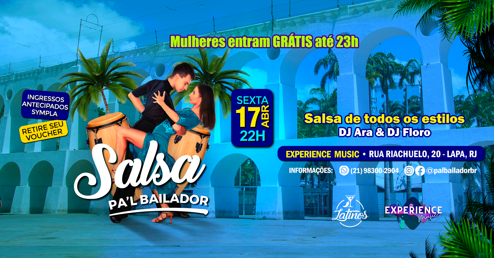 SALSA! PAL BAILADOR | Sexta 17 abril | LAPA | Experience Music - Rio de Janeiro, RJ