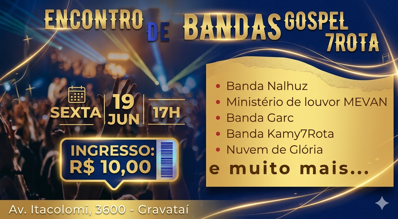 Imagem de Capa do Evento Encontro de bandas gospel 7Rota