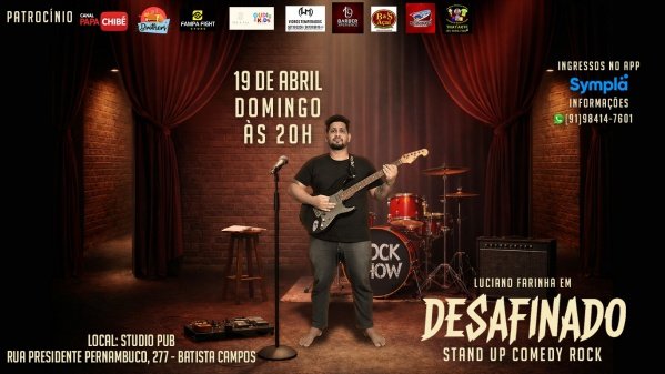 Imagem do evento Luciano Farinha - Desafinado - Stand Up Comedy Rock