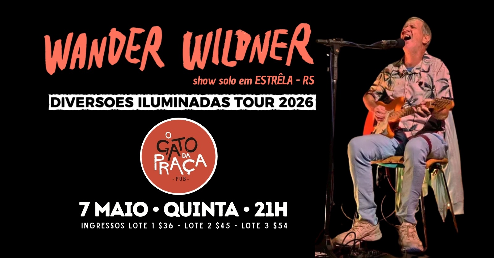 O Gato da Praça apresenta Wander Wildner - Estrela, RS