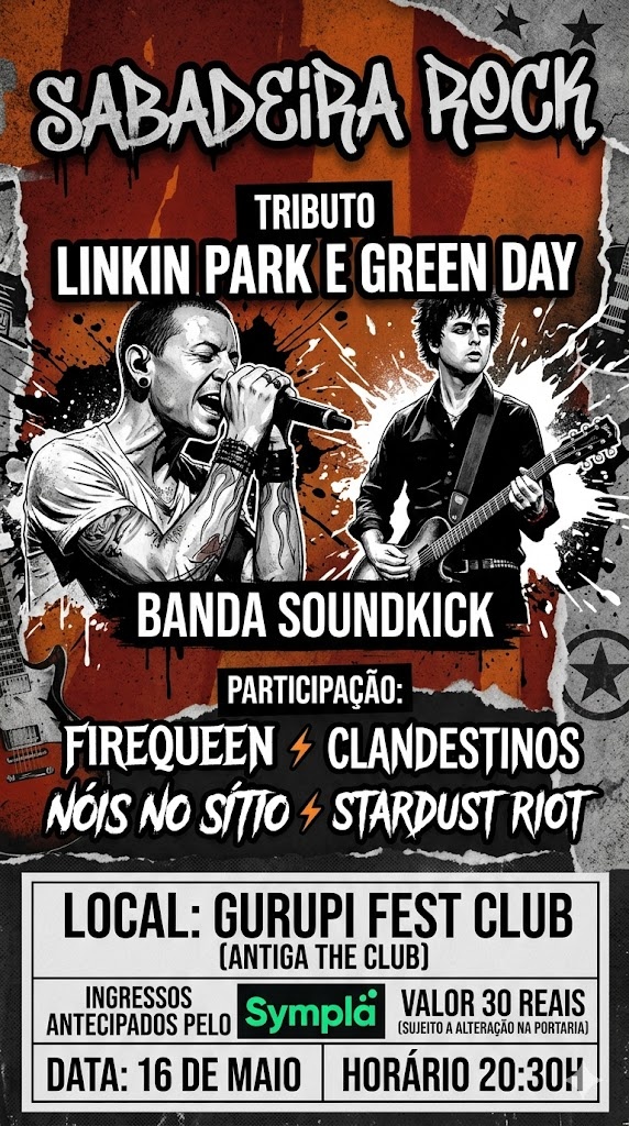 SABADEIRA ROCK - TRIBUTO LINKIN PARK E GREEN DAY - Gurupi, TO