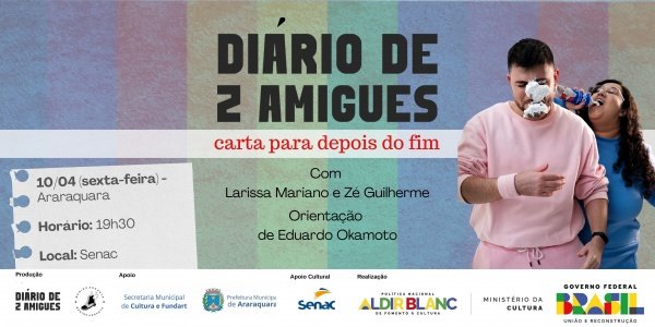 Imagem do evento Diário de 2 amigues - carta para depois do fim