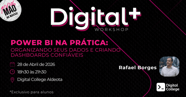 Imagem do evento Digital plus: Power BI na prática: organizando seus dados e criando dashboards confiáveis
